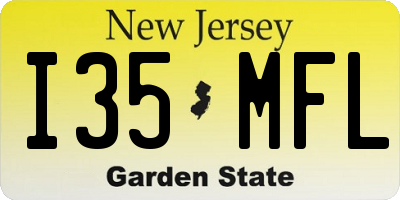 NJ license plate I35MFL