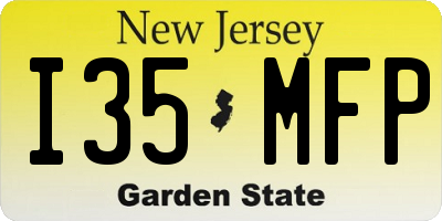 NJ license plate I35MFP