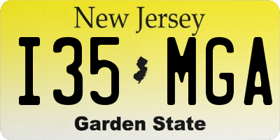 NJ license plate I35MGA