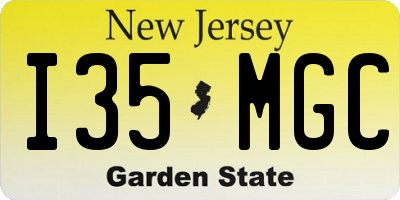 NJ license plate I35MGC