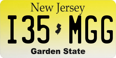 NJ license plate I35MGG