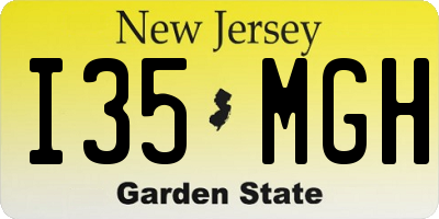 NJ license plate I35MGH