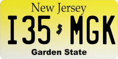 NJ license plate I35MGK