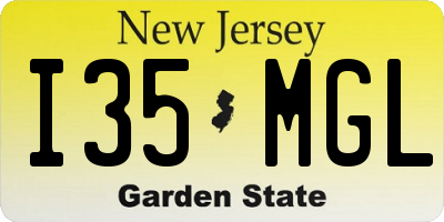 NJ license plate I35MGL