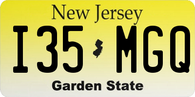 NJ license plate I35MGQ
