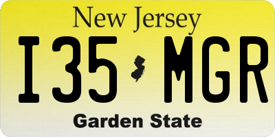 NJ license plate I35MGR