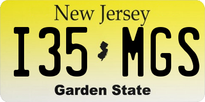 NJ license plate I35MGS