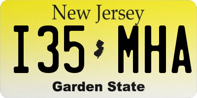 NJ license plate I35MHA