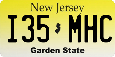NJ license plate I35MHC