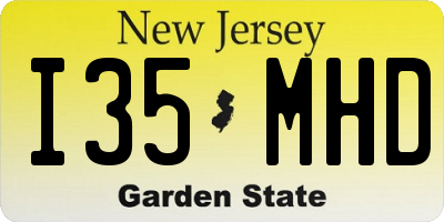 NJ license plate I35MHD