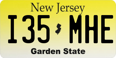 NJ license plate I35MHE