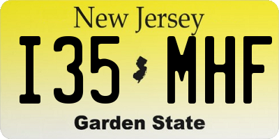 NJ license plate I35MHF
