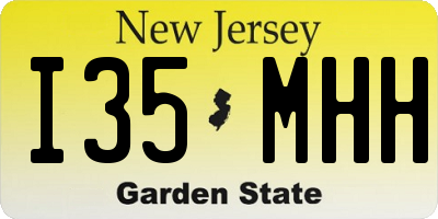 NJ license plate I35MHH