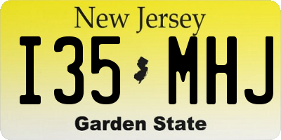 NJ license plate I35MHJ