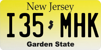 NJ license plate I35MHK