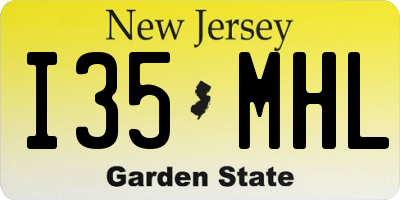 NJ license plate I35MHL