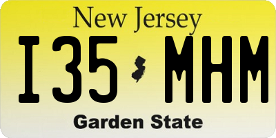 NJ license plate I35MHM