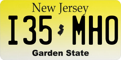 NJ license plate I35MHO
