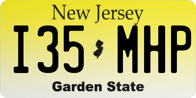NJ license plate I35MHP