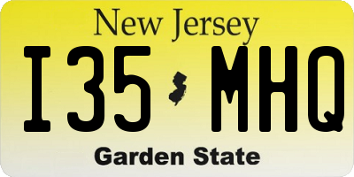 NJ license plate I35MHQ