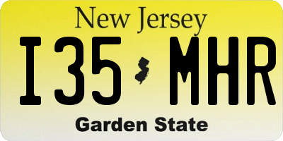 NJ license plate I35MHR
