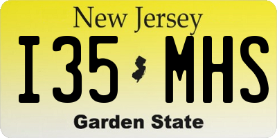 NJ license plate I35MHS