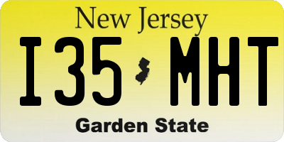 NJ license plate I35MHT