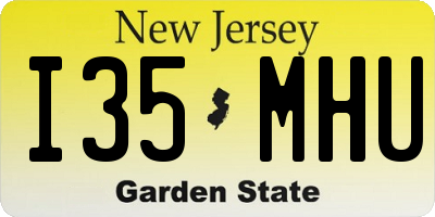 NJ license plate I35MHU