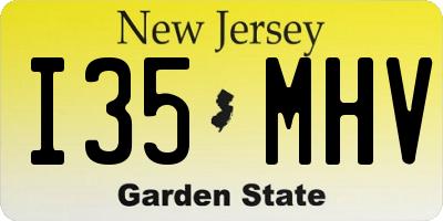NJ license plate I35MHV