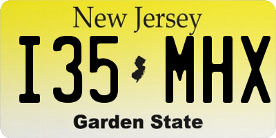 NJ license plate I35MHX