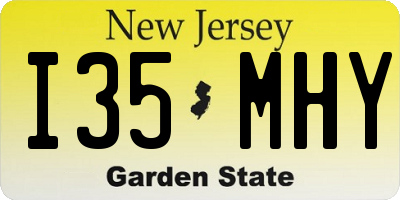 NJ license plate I35MHY