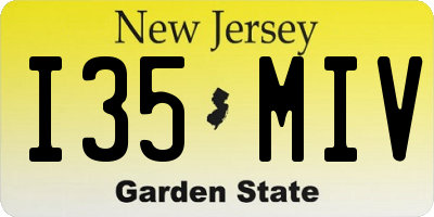 NJ license plate I35MIV