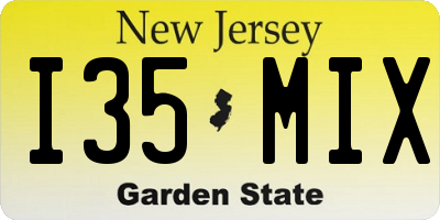 NJ license plate I35MIX