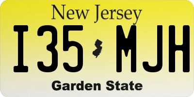 NJ license plate I35MJH