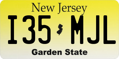 NJ license plate I35MJL