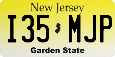 NJ license plate I35MJP