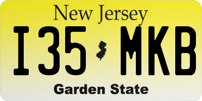 NJ license plate I35MKB