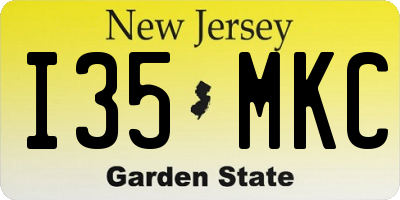 NJ license plate I35MKC