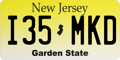 NJ license plate I35MKD