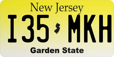 NJ license plate I35MKH