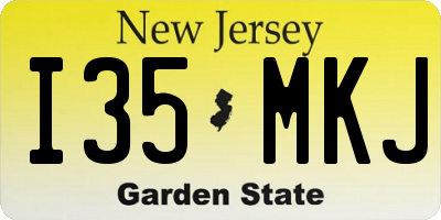 NJ license plate I35MKJ