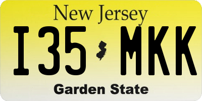 NJ license plate I35MKK