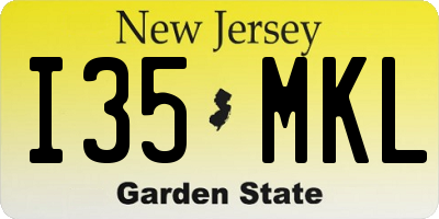 NJ license plate I35MKL