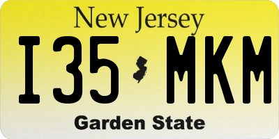 NJ license plate I35MKM