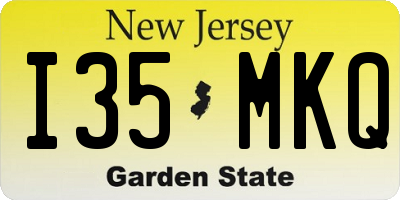 NJ license plate I35MKQ
