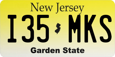 NJ license plate I35MKS