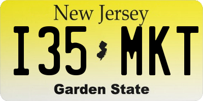NJ license plate I35MKT