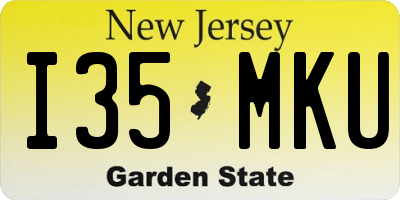 NJ license plate I35MKU