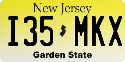 NJ license plate I35MKX