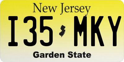 NJ license plate I35MKY